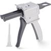 Zihvfzu Kit pistola erogatrice, 50 ml, rapporto 1:1/1:2, manuale per miscelazione epossidica, pistola AB, utilizzata per estrusione di adesivo bicomponente con una specifica di 50 ml, ugelli statici