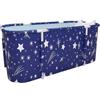 SANON Vasca da bagno pieghevole per adulti, 140 cm, bagno di ghiaccio, pieghevole | Vasca da bagno mobile per bagno ghiacciato e bagno caldo. Con cuscino, salvaspazio e stabile. Ideale per casa