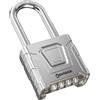 NOVLOCK Lucchetto a combinazione per esterni - arco lungo da 5,9 cm, spessore 8 mm - resistente alle intemperie, con codice, per cancelli, recinzioni, capanni, depositi, armadietti - 1 pezzo, argento