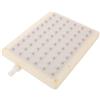 Mikinona Soffione doccia piatto a cascata rettangolare, piastra ugello 60 fori in plastica beige 20x14 CM per bagno