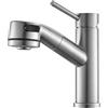 DelnVior Rubinetto Bagno Lavabo Estraibile 2 Funzioni di Getto D'acqua a Doccia Rubinetto in acciaio inox per bagno con miscelatore acqua calda e fredda