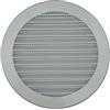 H&C VENT Griglia di ventilazione Ø 100 mm PVC grigio - HVAC scarico copertura di ventilazione con protezione insetti - elemento di alimentazione aria rotondo in plastica