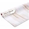 Dalsys Rivestimento da parete autoadesivo, rotolo da 3 m x 120 cm, in PVC | Pannelli da parete effetto marmo, rivestimento flessibile per bagno, spessore del materiale 2,3 mm, paraspruzzi per cucina