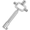 TMZELOA Chiave universale da cantiere corta, chiave da architetto, da costruzione | Chiave universale, calibro cilindro, chiave quadrata, naso per serratura PZ, multifunzione, chiave per quadro elettrico