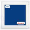 Winwindo - Finestra in PVC rinforzato, 70 x 70 cm, oscillante a destra, vetro Climalit opaco, profilo Aluplast, bianco, non ingiallisce, rumore < 45 dB, isolamento termico