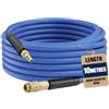 ORTOSUD Tubo Per Aria Compressa 10M, Tubo Compressore Aria Diametro Interno 6 mm Diametro Esterno 12 mm, Tubo Pneumatico Blu Con Raccordi Rapidi Ottone 1/4, 20 bar, Anti‑groviglio, per Officina e Cantieri