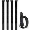 LABUYI 5Pcs Fascette Per Cavi Riutilizzabili,Fascette Cavi,20 x 500mm | Fascette Riutilizzabili Da Fibbie,Fascette Fermacavi Da Fibbie,Organizzare Cavi,TV, Scrivania,Nero