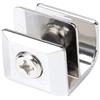 NexRen Tiranti per porte in vetro in lega di zinco, tiranti per bordi in vetro, maniglia per dito per armadietti, clip per porte in vetro, morsetto per serratura a scomparsa (1 pezzo)