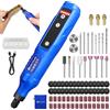 Lucn Power - Utensile rotante senza fili con luce a LED, con batteria agli ioni di litio da 1,5 Ah, 5 velocità 3000-18000 giri/min, 80 accessori, utensili per intagliare il legno per levigatura, lucidatura