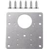 Hyclam Kit di riparazione per cerniere in acciaio inox per armadietti e cerniere per cassetti con viti di montaggio Piastra di riparazione cerniera per porta armadio Kit con foro e viti Kit armadio da cucina