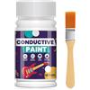 AllisWay Vernice Conduttiva, Rivestimento Conduttivo al Grafene Impermeabile, 50ml | Electrically Conductive Paint for Guitar Shielding, PCB Repair and DIY Applications, Rivestimento al Carbonio