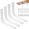 HonQiShiMY 4 Pezzi Staffe a L per Mensole Pesanti, Staffa Angolare Reggimensola da Muro,200x150mm Supporto per Mensole angolo retto 8 pollici, Adatto a Garage Bagni Cucine Soggiorno