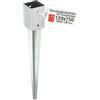 Lun Fix Supporto per Pali in Legno 120x120 mm, 750mm, Spessore 1,8mm, Zincato, 1 Pz | A Caldo, Fissaggio Pali Recinzione, Staffe Giardino, Battipalo, Recinzione In Legno, Fissaggio Pali