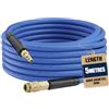ORTOSUD Tubo Per Aria Compressa 5M, Tubo Compressore Aria Diametro Interno 6 mm Diametro Esterno 12 mm, Tubo Pneumatico Blu Con Raccordi Rapidi Ottone 1/4, 20 bar, Anti‑groviglio, per Officina e Cantieri