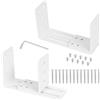 SiGuLiKeJi 2 Pz Staffe a U Blocco Porta Blindata, Staffe per Sbarramento Porta, Morsetti Staffe per Barricata Porta 2x4, Regolabile U Supporto Serrature di Sicurezza per Barra Porte Garage Home, Bianco