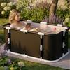 AYES Vasca da bagno portatile pieghevole per ghiaccio/caldo, grandi vasche da bagno portatili per la casa - Bagno Vasche da bagno indipendenti per doccia, vasche da bagno da bagno calde e terapia