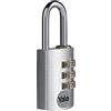 Yale Lucchetto in alluminio a combinazione YE3CB/20/121/1/S oro, corpo 20mm, arco in acciaio, combinazione a 3 cifre