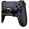 Shiptree Controller Wireless per PS-4, Gamepad Joystick Controller per Ps4/Pro/Slim/PC, Batteria da 600mAH, Doppia Vibrazione, Giroscopio, Jack per Cuffie da 3,5mm-Blu