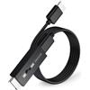 PROZOR Convertitore PS2 a HDMI con Cavo HDMI 1,5 m e Selettore 4:3/16:9 | Collegamento diretto a TV e monitor HDMI, alimentazione USB 5V e installazione Plug & Play