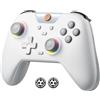 EasySMX X05 Wireless Controller PC con RGB Luce- Joystick/Trigger Hall- Batteria Ricaricabile da 750mAh- Vibrazione- Turbo per PC/Switch/Mobile- Joystick Compatible con Black Myth: Wukong- Bianco
