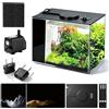 Waufoae Set completo per acquario piccolo da 3,7 l, in acrilico, con pompa filtro, illuminazione a LED, per piccoli pesci, gamberetti e piante, 15 x 15 x 20 cm