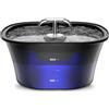 BalimoPet Fontanella per Gatti, Fontana per Gatti 2,5L, Fontanella per Cani Ultra Silenziosa con LED Integrato e Filtro a Carbone Attivo, Facile da Pulire, Design a Doppio Flusso