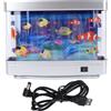 Srliya Realistico Acquario Artificiale con Pesci in Movimento, Luce Notturna, Giocattolo per Bambini, Neonati, Scrivania da Ufficio, Accensione USB, Lampada per Acquario per Pesci
