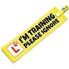 dogkit I'm Training Please Ignore Space Awareness Sleeve per cani nervosi reattivi, riflettente, impermeabile, double face, senza lacci, per guinzaglio (giallo, insegna per apprendente)