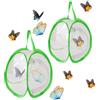 ZRNCRKY Gabbia per habitat per farfalle, gabbia pieghevole per insetti, portatile, con cerniera, regalo da giardino (2 pezzi)