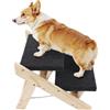 AUXSL Scaletta 2 in 1 portatile per cani, rampa cane, 70 kg, 2 gradini animali | Pieghevole, larghezza dei gradini 24,5 cm, modello su base per cani e gatti di piccole e medie dimensioni (46,5 x 43 x 33 cm)
