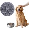 BADCRIS Ciotola per Cani Anti Ingozzamento in Silicone 12cm, Grigio | Inserto per Alimentazione Lenta Cani con Ventose, Accessorio Alimentazione Lenta per Cani Gatti, Prevenire Vomito e Gonfiore