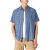 Amazon Essentials Uomo Camicia in Chambray a Manica Corta vestibilità Regular