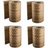 Sellon24 Strisce Schermo per la Privacy in Rattan, Effetto Rattan, per Recinzione, Effetto Intrecciato, 255 x 19 cm (RD08_Paglia_4 Pezzi)