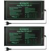 RIOGOO Tappetino riscaldante Resistente per piantina Tappetino riscaldante Impermeabile per Serra 10 x 20,75 Tappetino riscaldante riscaldato per propagatore di germinazione Starter (2 Pezzi)