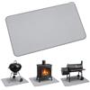 Vroswic Tappetino Barbecue, Telo Protettivo Ignifugo su Entrambi i Lati, 120 x 165 cm, Impermeabile, Antiolio, Resistente al Calore, per Barbecue da Esterno, Patio, Terrazza e Camino