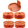 Lyshujli Confezione da 4 Bobine di Filo di Ricambio per Decespugliatore da 4,88 m 1,65 mm WA0007 Compatibili con Worx WG105, WG106, WG108, WG109, WG112, WG113, WG115, WG116, WG117, WG118, WG119, WG124