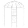 CLP Gazebo da Giardino Resistente Keira, Arco con griglia, 270x200 cm, Struttura in Acciaio Verniciato, Stabile e Decorativo per terrazza | Colore Antico Bianco