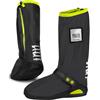PERLETTI Copriscarpe Impermeabili Nuovo Modello Rinforzato per Moto e Montagna - Copri Scarpe Resistenti Riutilizzabili Antiscivolo - Galosce Anti Pioggia Fango Catarifrangenti