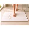 Edihome, Tappeto Bagno Diatomite 40x60 cm, Tappeto in Pietra, Asciugatura Rapida, Antiscivolo, con Carta Abrasiva, Tappetino Rigido Assorbente, Antimuffa, per Doccia e Bagno (bianco)