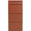 Kare Design scarpiera Caruso 3 plus 1, marrone, 3+1 ante basculanti per max. 6 paia, conservazione oggetti, salvaspazio, 115x50x15cm, corridoio, ingresso, stile minimalista, design e praticità
