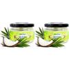 CIBO CRUDO crudo biologico vegan Olio di Cocco Biologico - 200 ml. Olio di Cocco Alimentare Bio Puro. Olio di Cocco per Capelli Corpo e Viso. Coconut Oil Organic Vergine. Liquido Sopra i 23° Burroso/Burro sotto. (Confezione da 2)