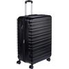 Amazon Basics Valigia Rigida Grande - Bagaglio Espandibile ABS con 4 Ruote Doppie Girevoli - Resistente ai Graffi e Leggera - 78 x 52,6 x 32cm - Nero