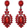 EVER FAITH Orecchini da donna in stile vintage con cristalli scintillanti in stile Art Deco per feste di matrimonio, colore argento chiaro