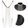 GMYIAK Collana per il corpo con nappe multistrato per il corpo, sexy, dorata, adatta per bikini, feste