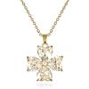 ZAVANA Collana Donna Quadrifoglio con Zirconi a Cuore 16 mm