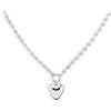 MARLU' Collana Donna in Acciaio, Ciondolo a Cuore, Catena con Sfere, Colore Argento, Modello 18CN125