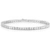 namana Bracciale Tennis Donna 3 mm con Zirconi, Color Argento | Montatura in ottone | Scatola regalo | Profilo sottile | 4 lunghezze