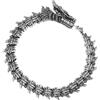 Flongo Bracciale da uomo con drago a serpente gotico vichingo, in acciaio inox, flessibile, flessibile, con corna d'oro, catena a serpente punk bully, vintage, mistero