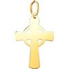 Inmaculada Romero IR Ciondolo a croce celtica in oro 18 carati, 22 mm, liscio e lucidato