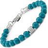 10:10 Bracciale Uomo - Pietre Naturali 8MM & Acciaio Inox - Made In Italy | Realizzato a Mano in Italia con Acciaio Inossidabile Premium - Misura Regolabile - Confezione Regalo Inclusa